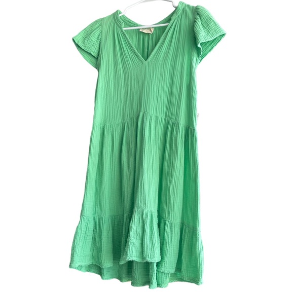 NATION Ltd Los Angeles Padma Double Gauze Tiered Mini Dress Size M - Picture 14 of 16